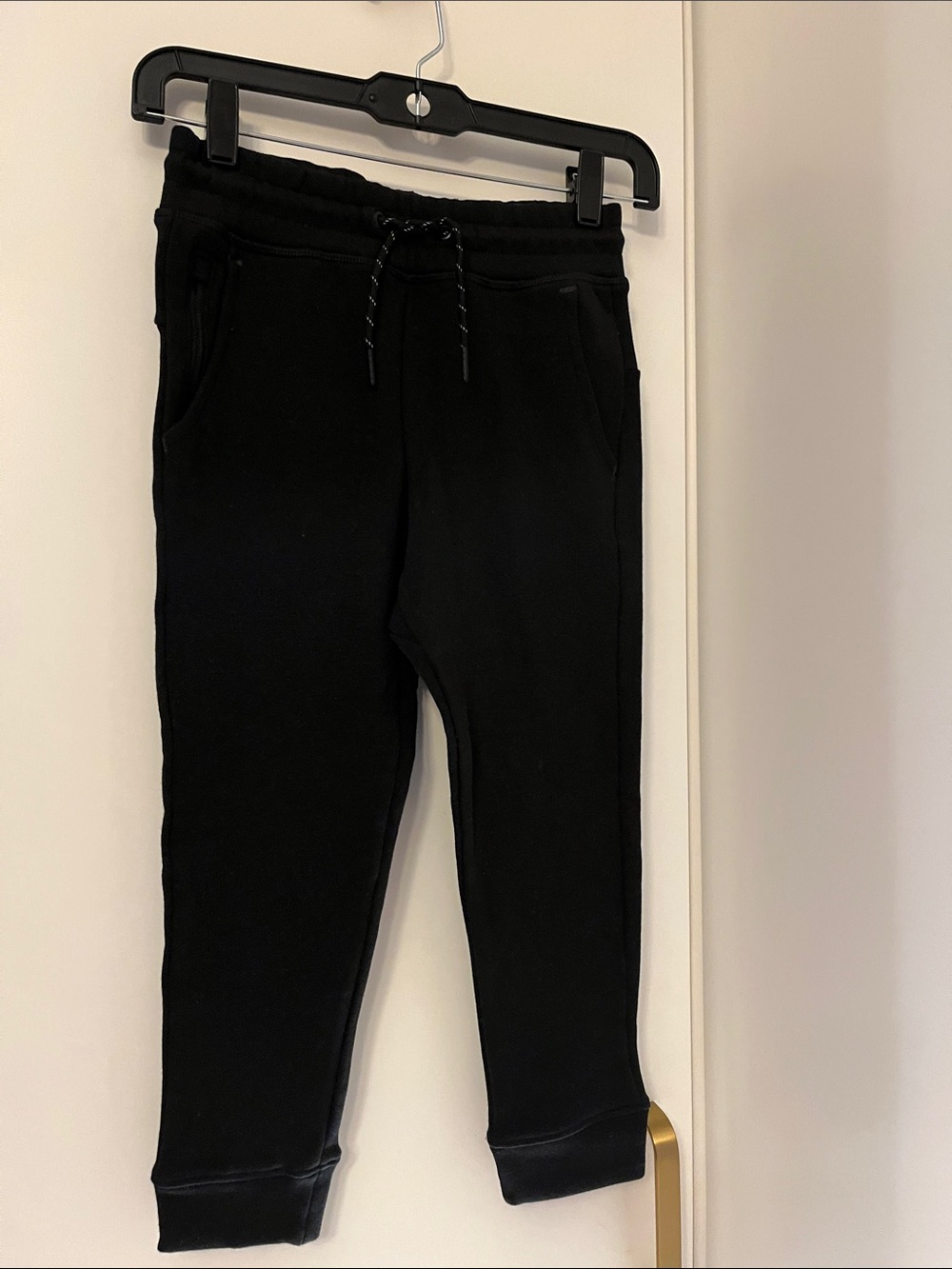 Kids Black Joggers with Drawstring Waist
